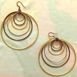 Gold and black Earings